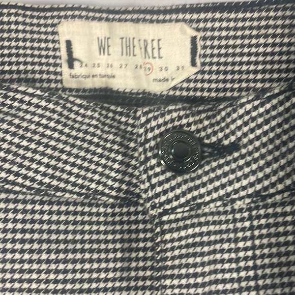 We the free, Herringbone pants, Black & White, high waist, Size 29, Stretch - Picture 3 of 5